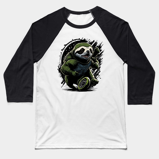 Sloth Baseball T-Shirt by samsamteez